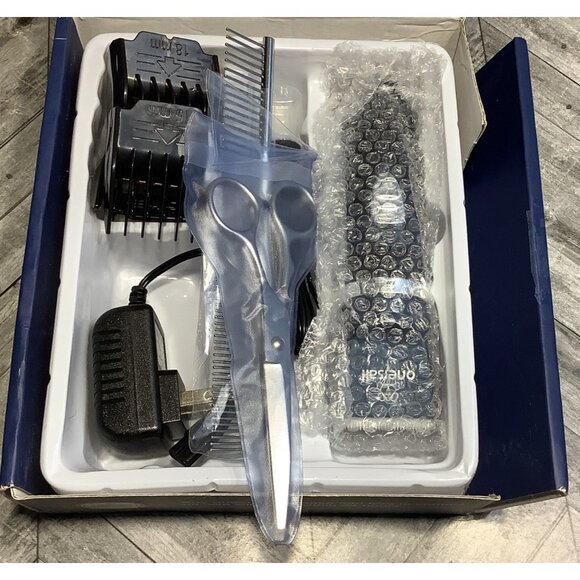 Oneisall Cat Grooming Kit Clippers Scissors Comb Hair Trimmer Set Quiet Shaver - Picture 11 of 13